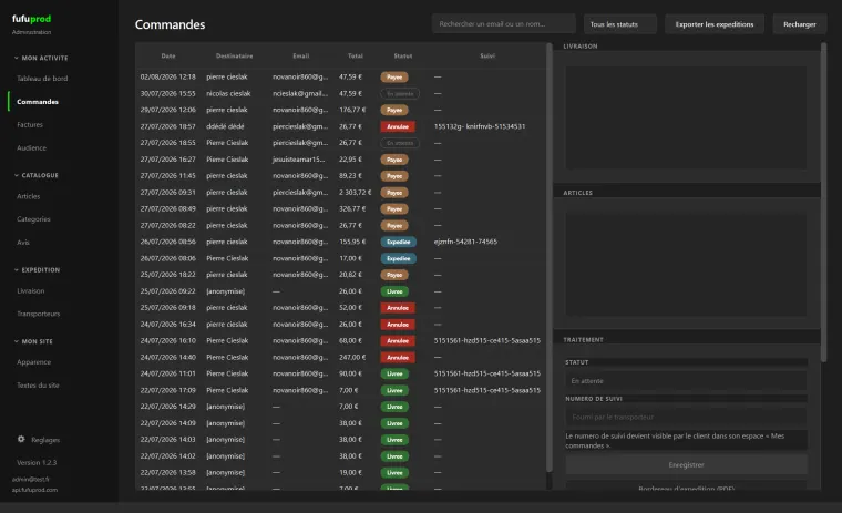 Suivez vos commandes en temps réel